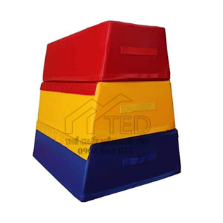 Tr&aacute;p h&igrave;nh thang nhỏ (3 tầng) dụng cụ tập GymKids