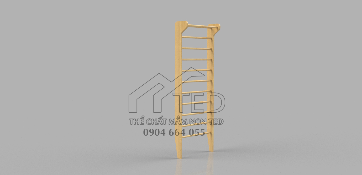 thang tường - dụng cụ gym kid Bộ kết hợp cầu thấp, cầu bò đơn dụng cụ tập GymKids